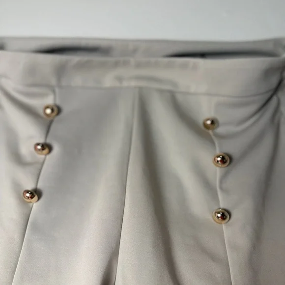 Chic Cream High-Waisted Skinny Pants - Picture 11 of 14